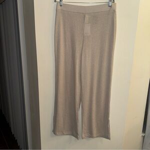 H&M Women’s Cream/Grey Knit Cover Up Pants Size Large NWT